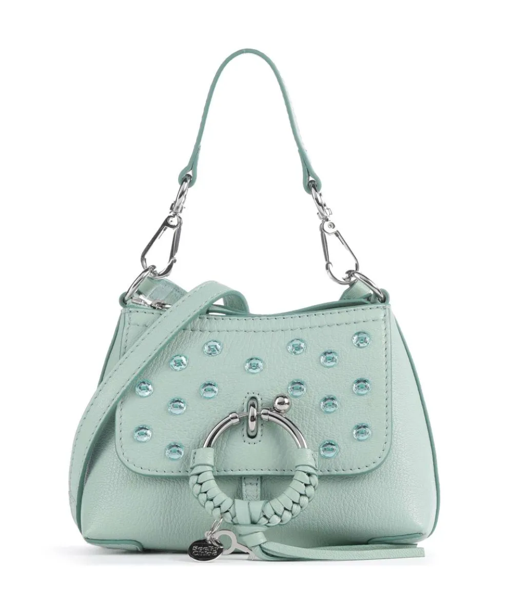 Joan Crossbody bag grained goatskin leather mint green