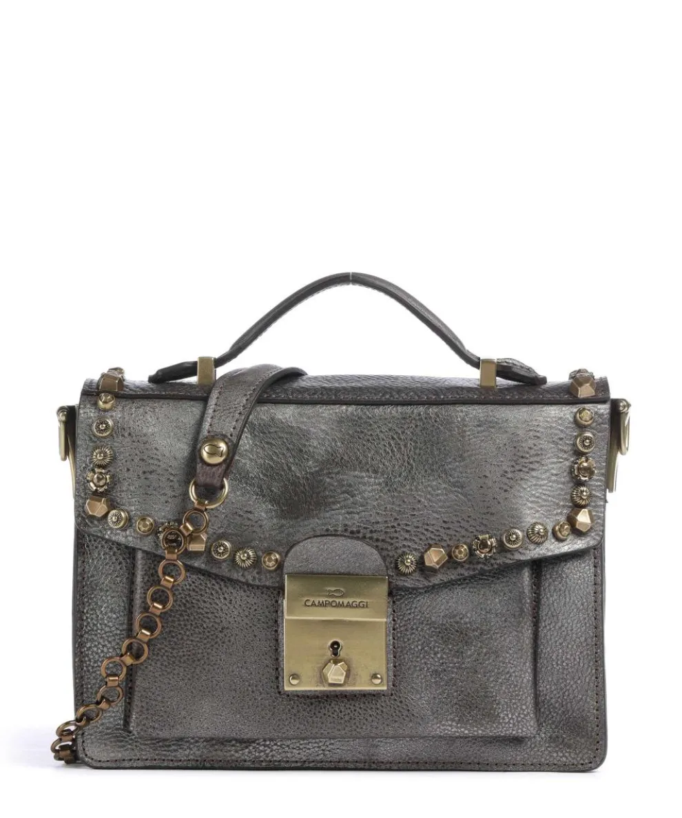 Crossbody bag cow leather platinum