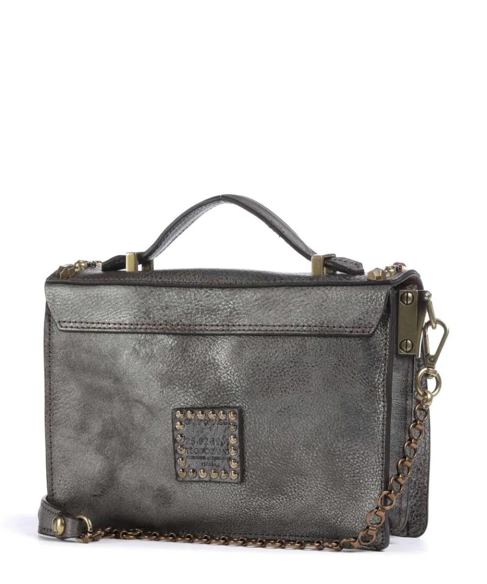 Crossbody bag cow leather platinum