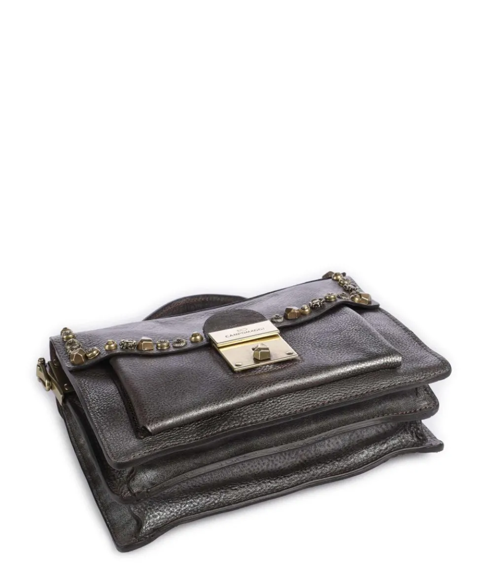 Crossbody bag cow leather platinum