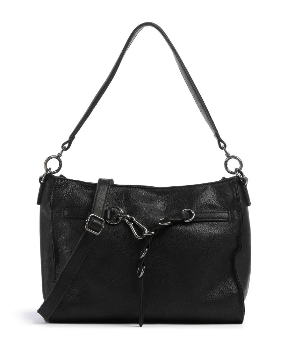 Ride Easy Shoulder bag grained leather black