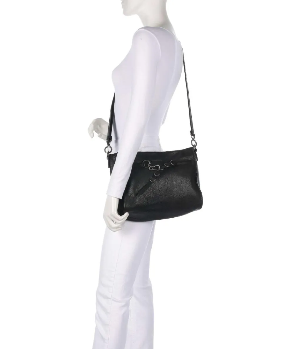 Ride Easy Shoulder bag grained leather black