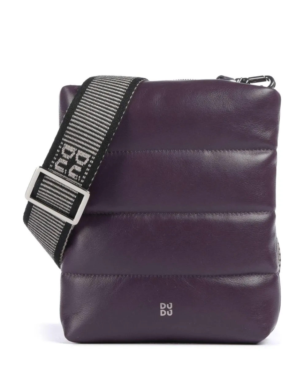Falkland Crossbody bag fine grain leather aubergine