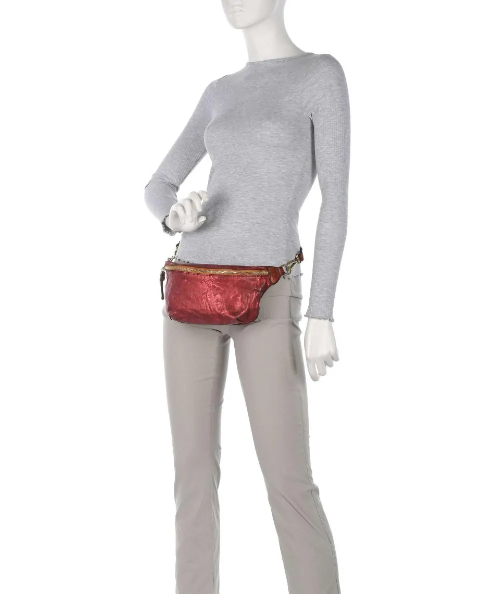 Fanny pack cow leather red
