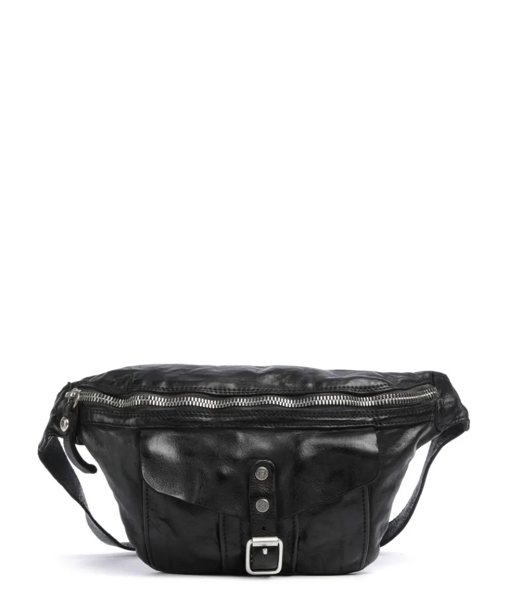 Fanny pack fine grain cow leather black