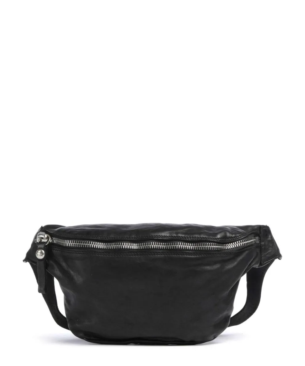 Fanny pack fine grain cow leather black