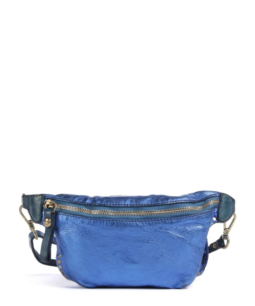 Fanny pack fine grain cow leather blue