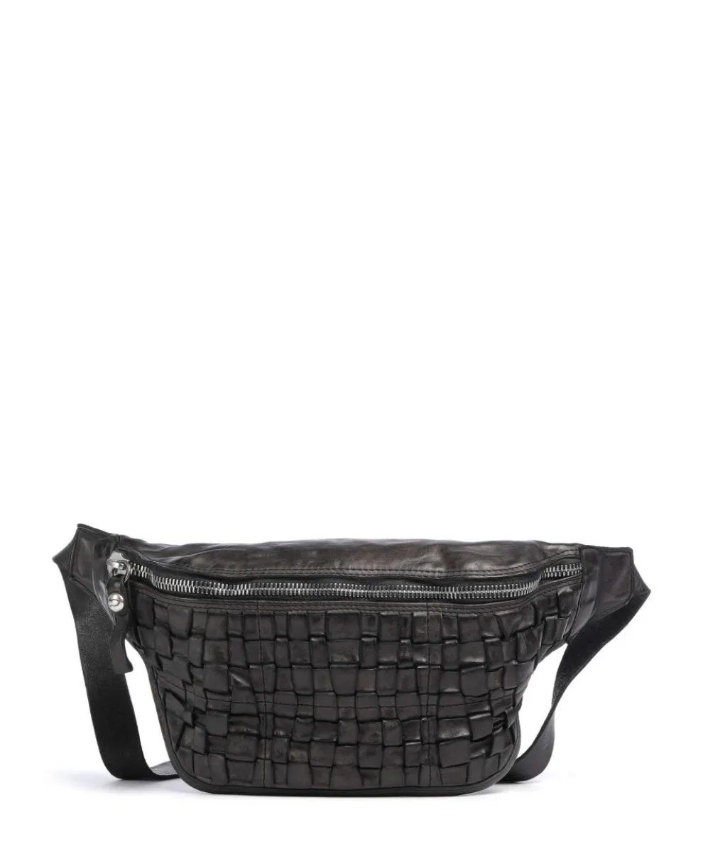Fanny pack fine grain cow leather dark grey