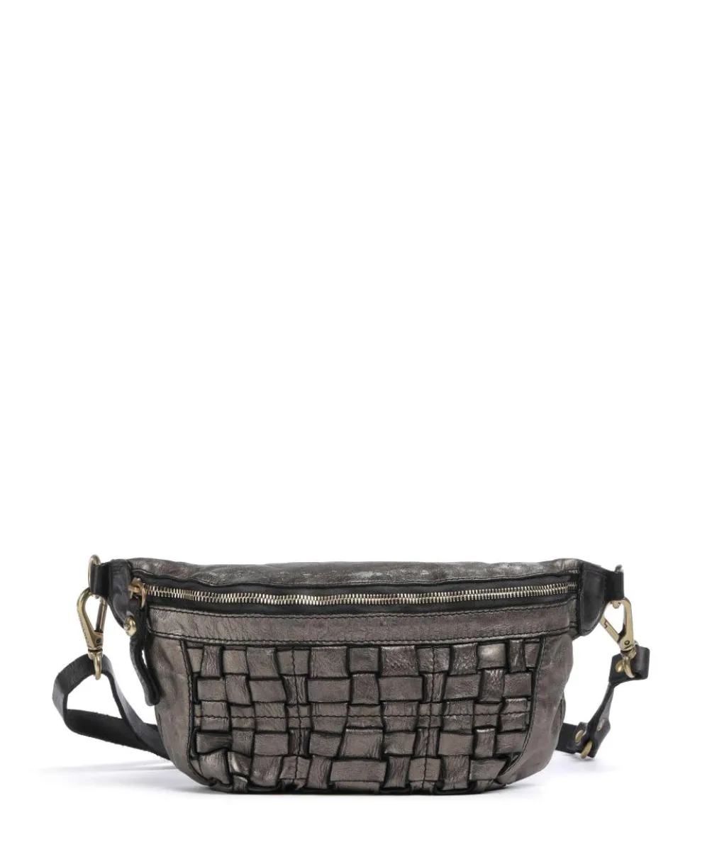 Fanny pack grained cow leather dark grey