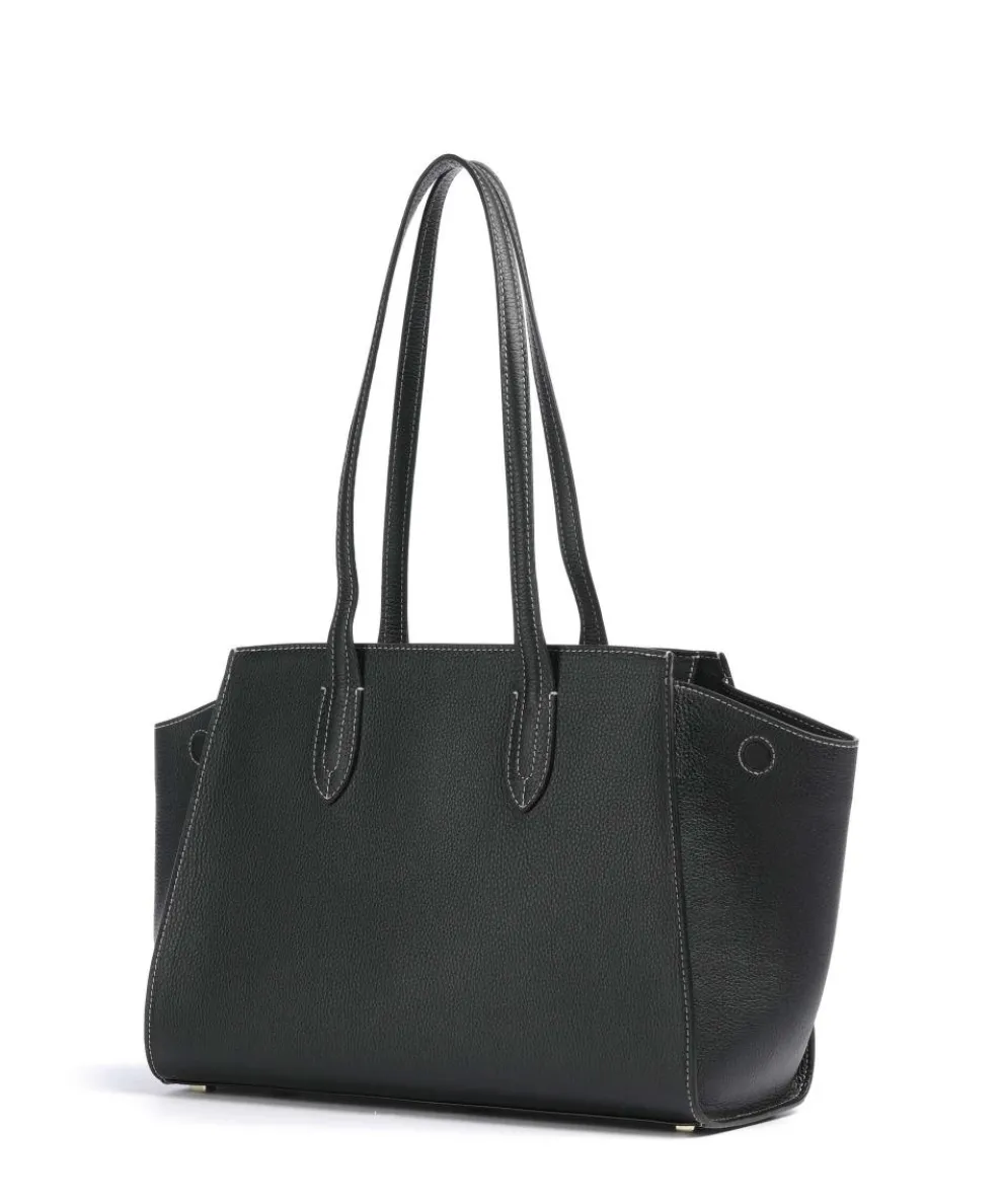 Farah L Tote bag grained cow leather black
