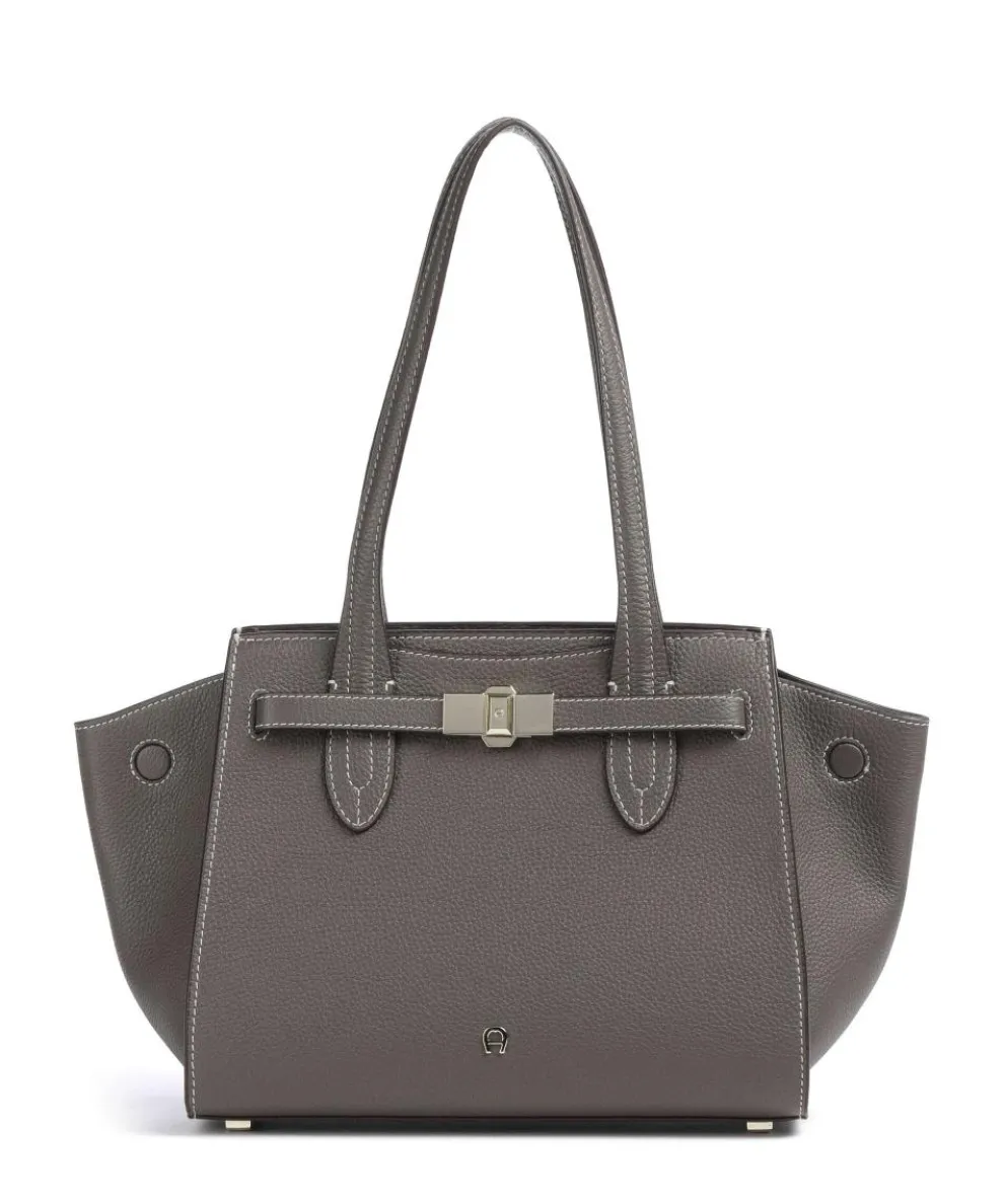 Farah M Shoulder bag grained cow leather taupe