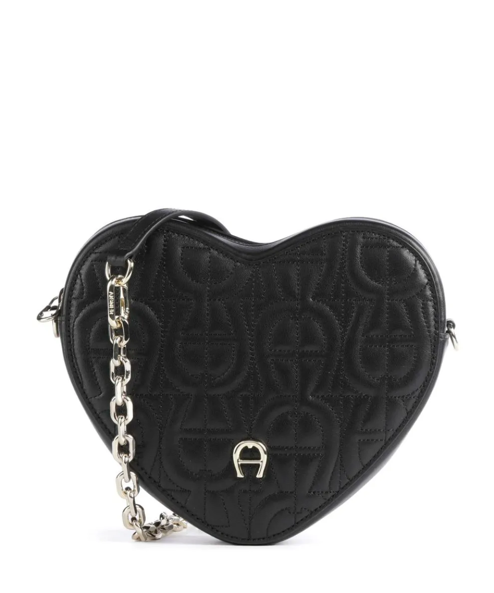 Fashion Crossbody bag fine grain cow leather black