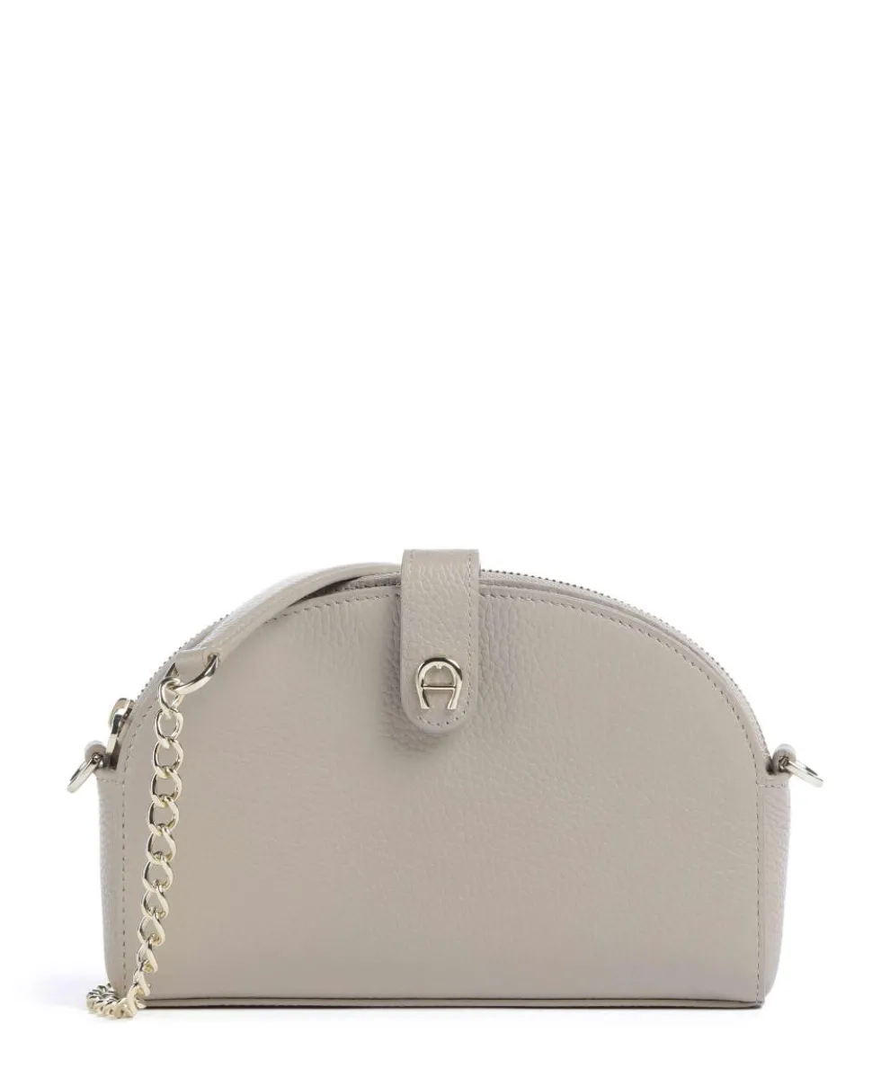 Fashion Phone bag grained cow leather grey