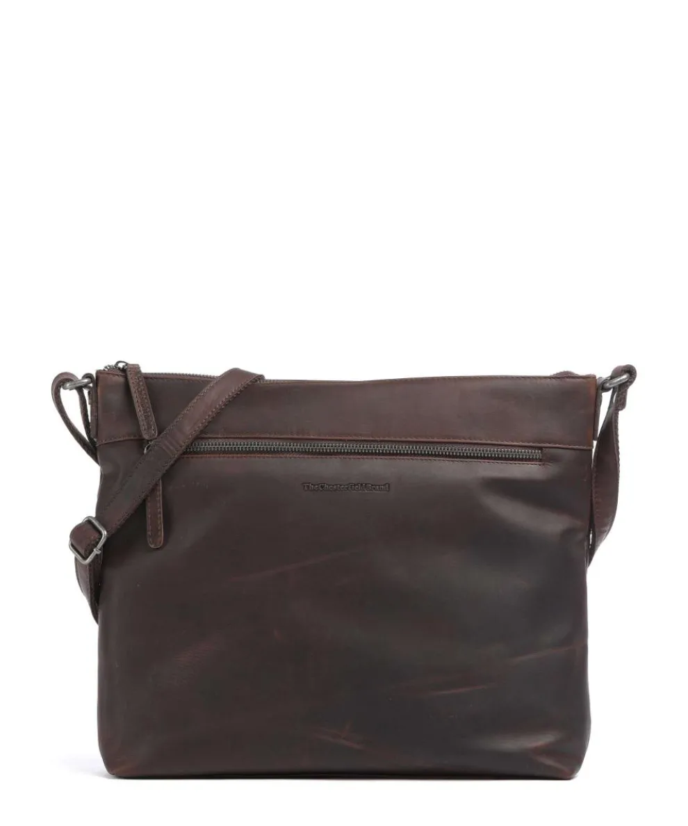 Cow Wax Pull Up Cartagena Crossbody bag cow leather dark brown