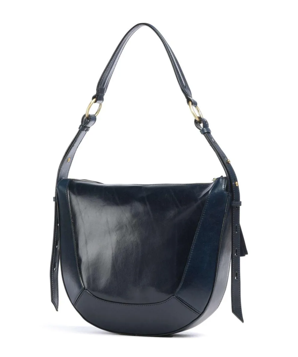 Fedora Shoulder bag fine grain cow leather dark blue