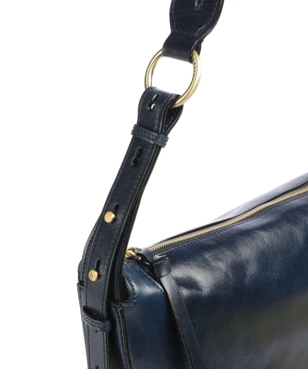 Fedora Shoulder bag fine grain cow leather dark blue