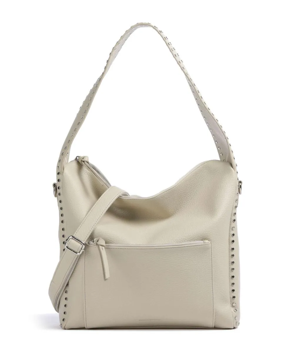 Feel Wild Hobo bag grained leather stone