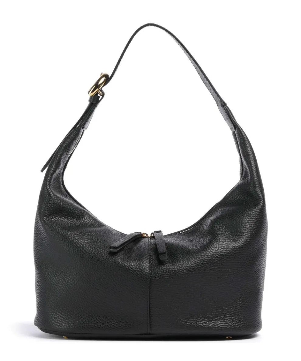 Fernanda Hobo bag grained cow leather black