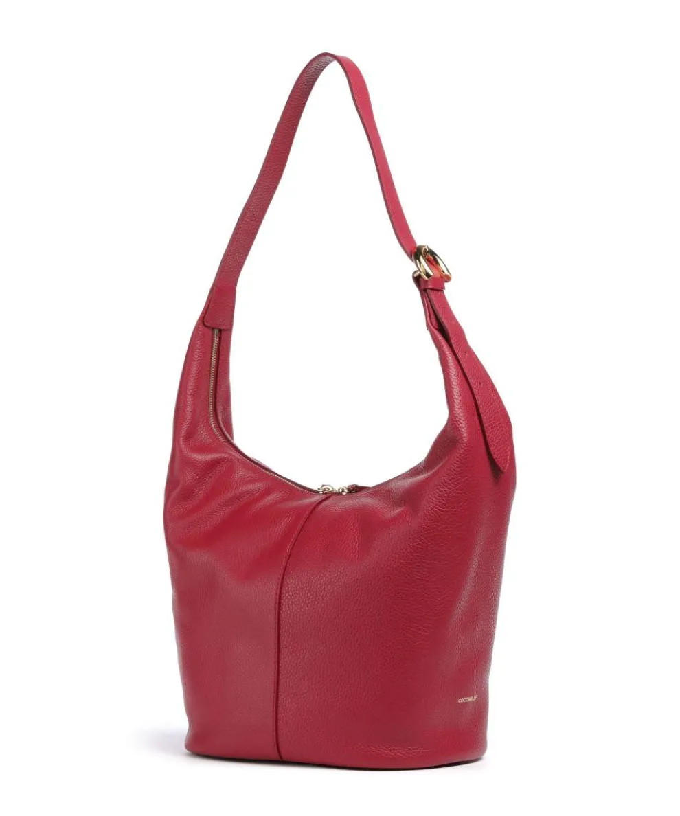 Fernanda Hobo bag grained leather red