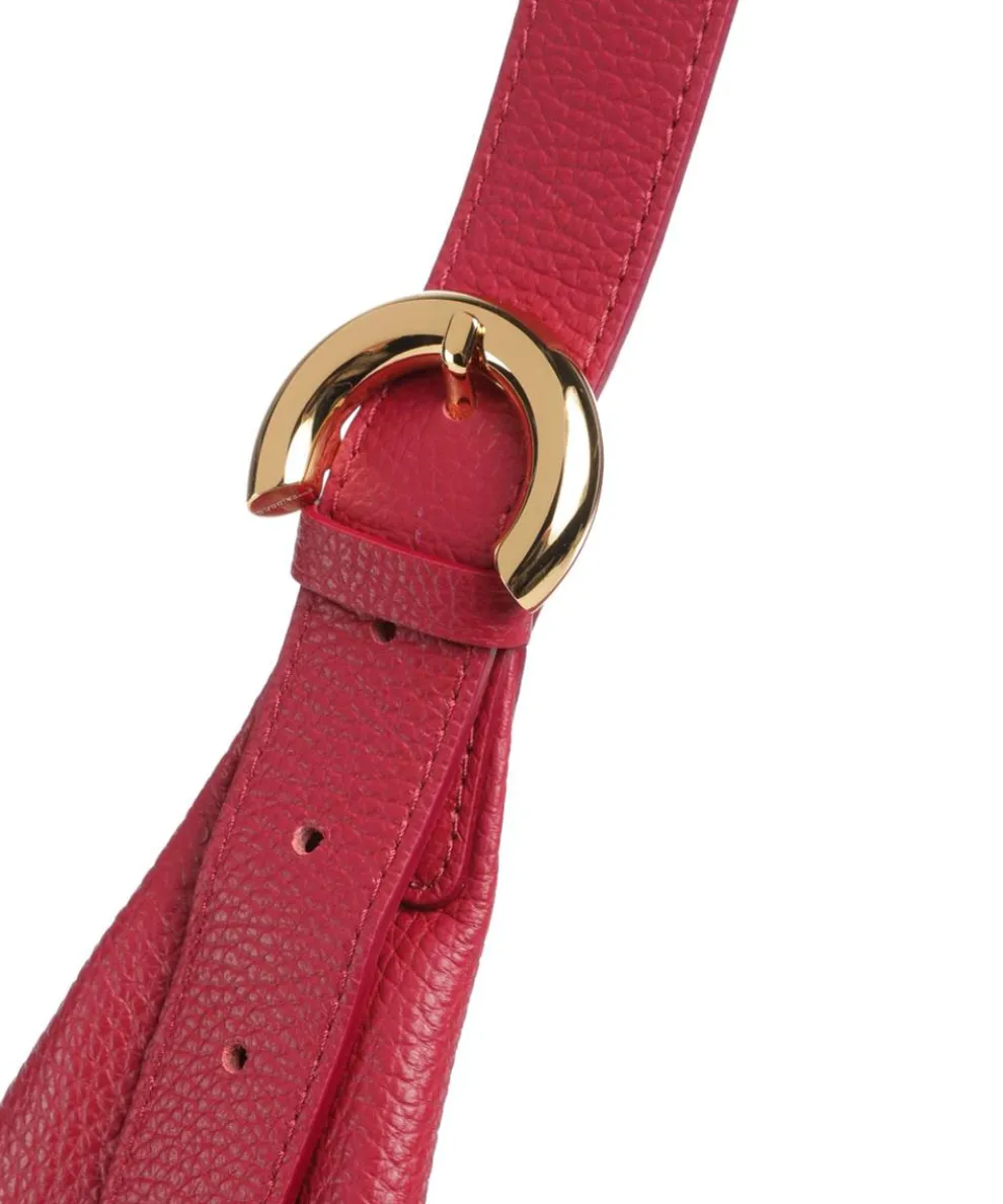 Fernanda Hobo bag grained leather red