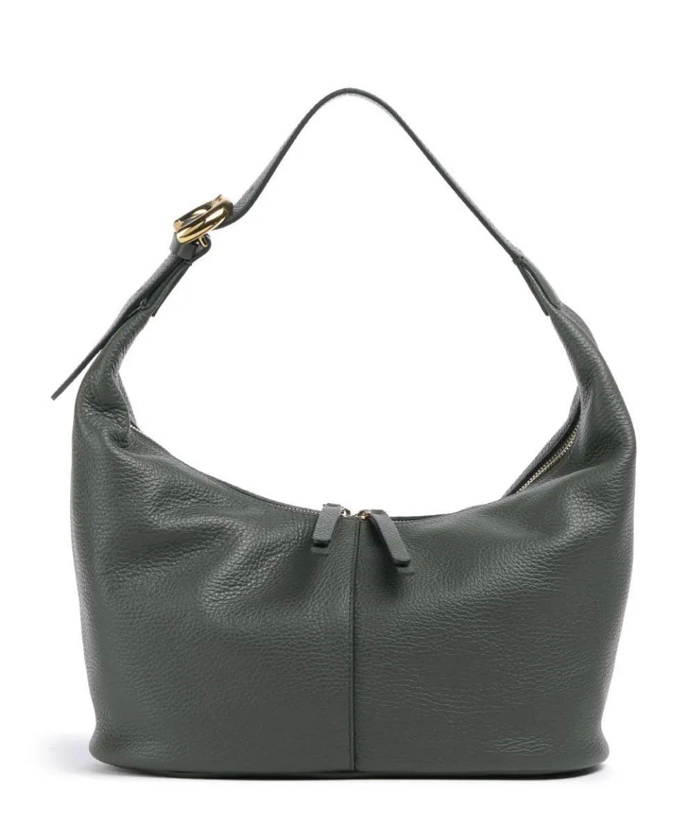 Fernanda Hobo bag grained cow leather dark green