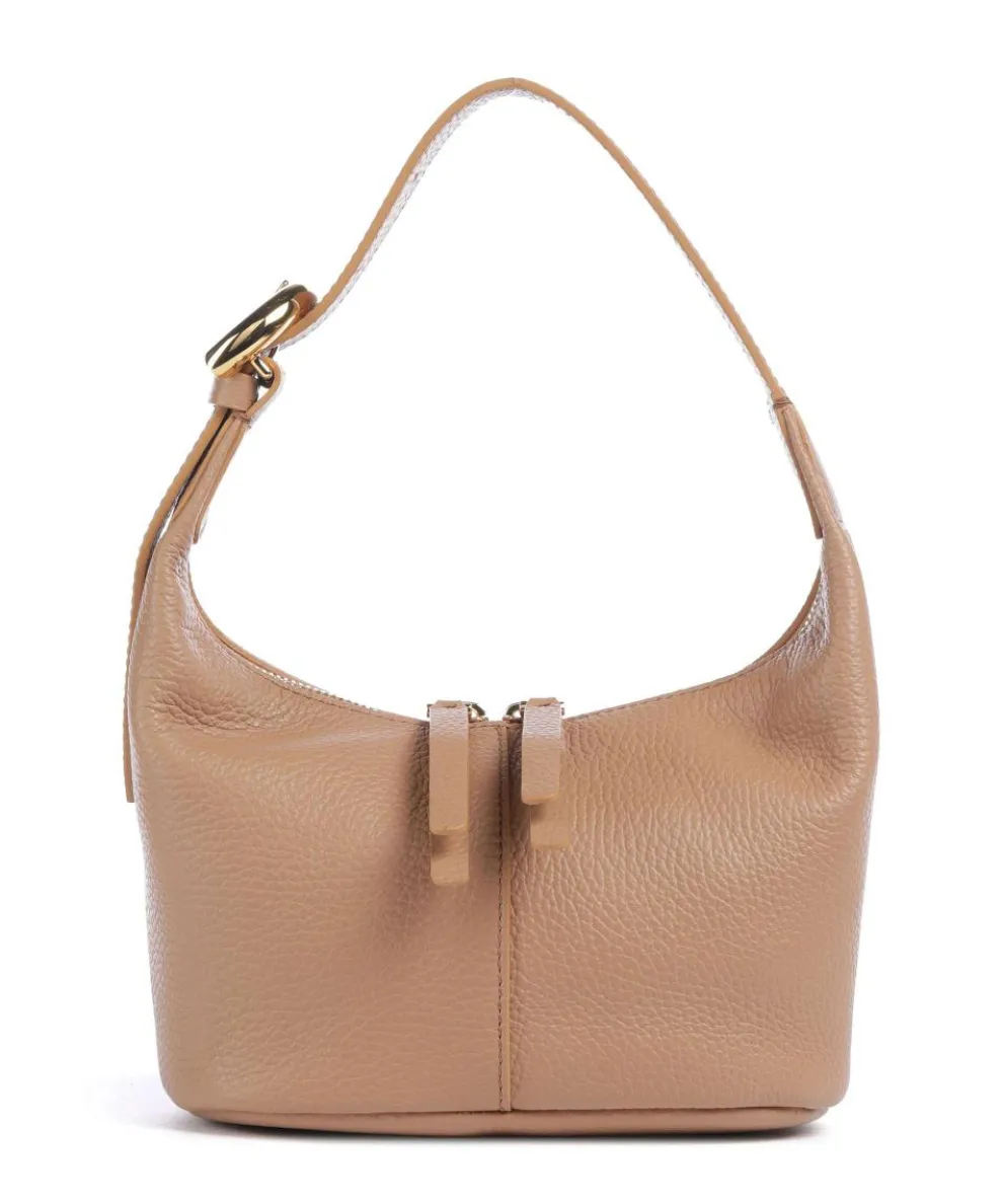 Fernanda Shoulder bag grained leather light brown