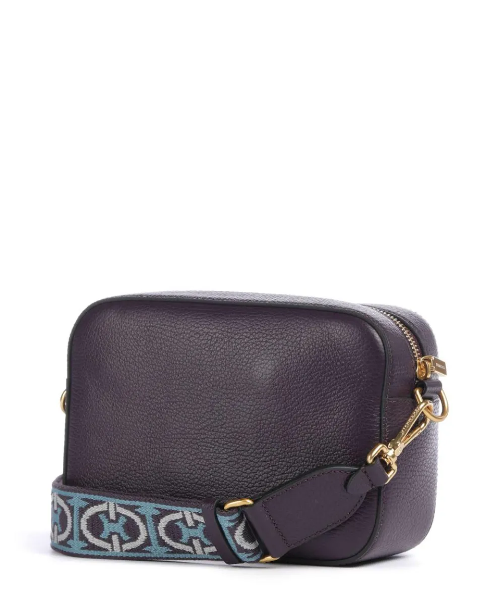 Beat Soft Ribbon Crossbody bag grained leather plum