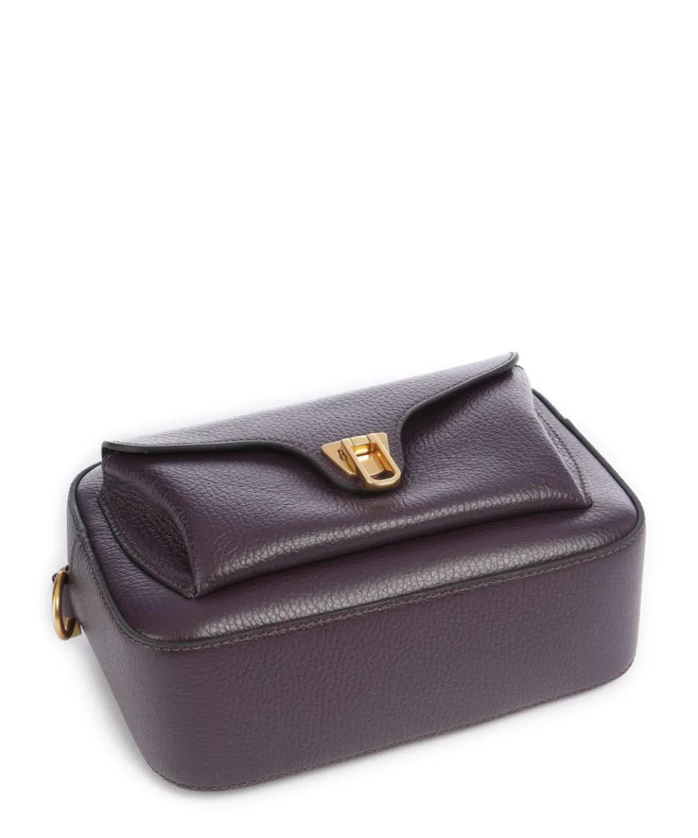 Beat Soft Ribbon Crossbody bag grained leather plum