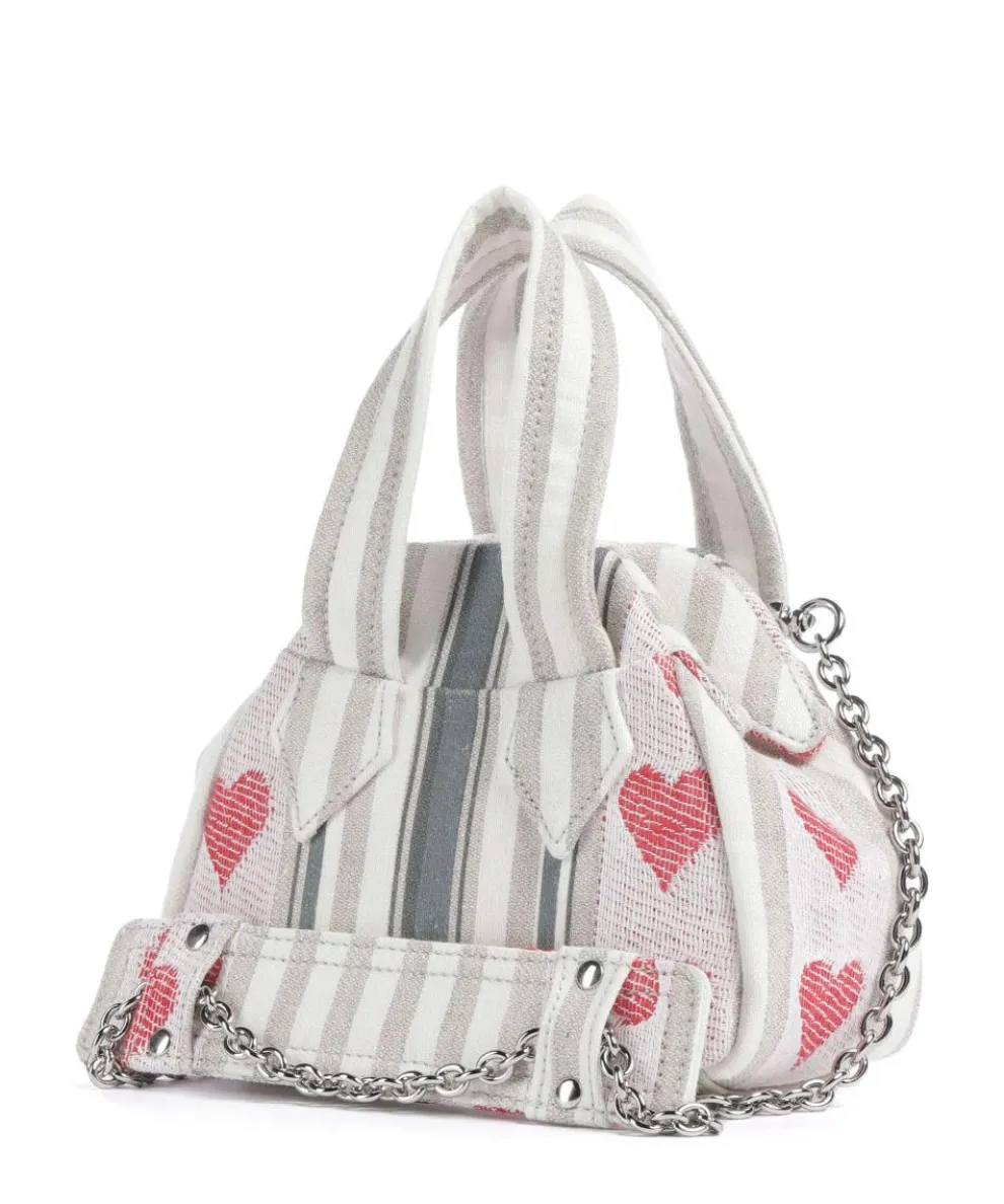 Archive Linen Heart Stripes Mini Crossbody bag fabric multicolour