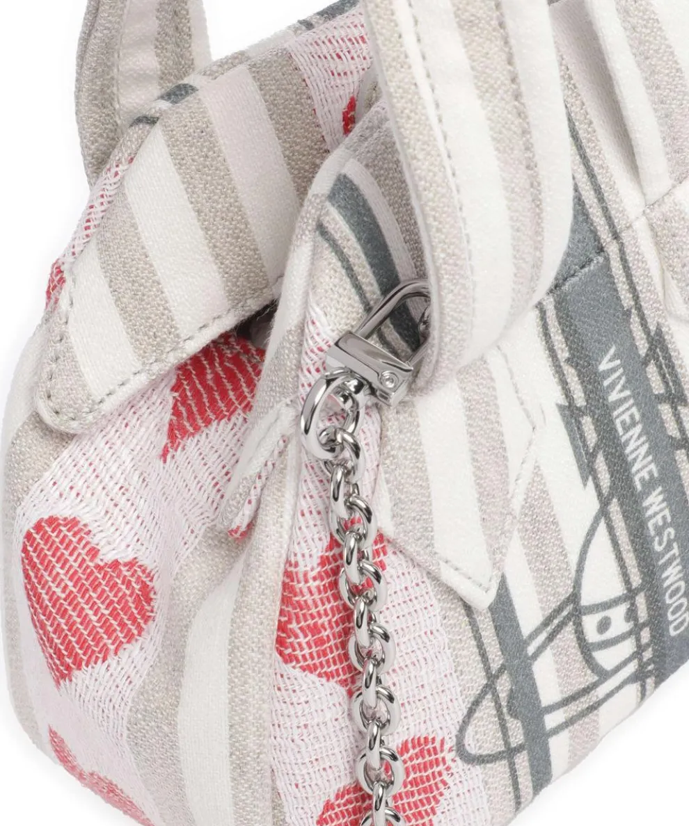 Archive Linen Heart Stripes Mini Crossbody bag fabric multicolour