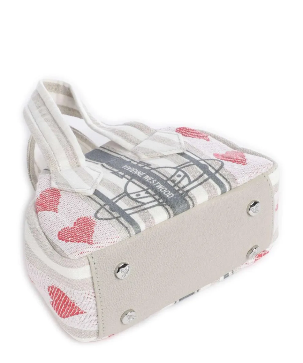 Archive Linen Heart Stripes Mini Crossbody bag fabric multicolour
