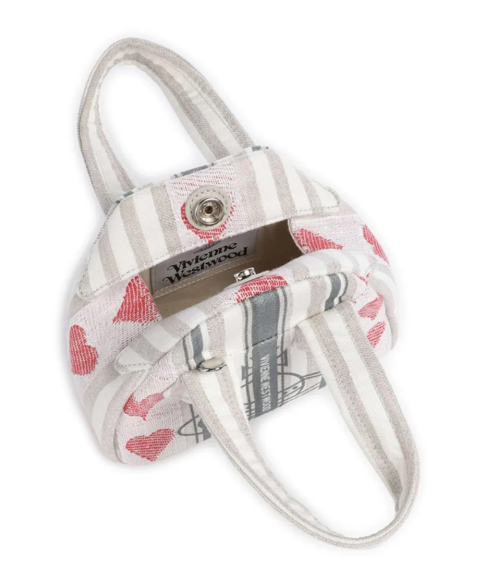 Archive Linen Heart Stripes Mini Crossbody bag fabric multicolour