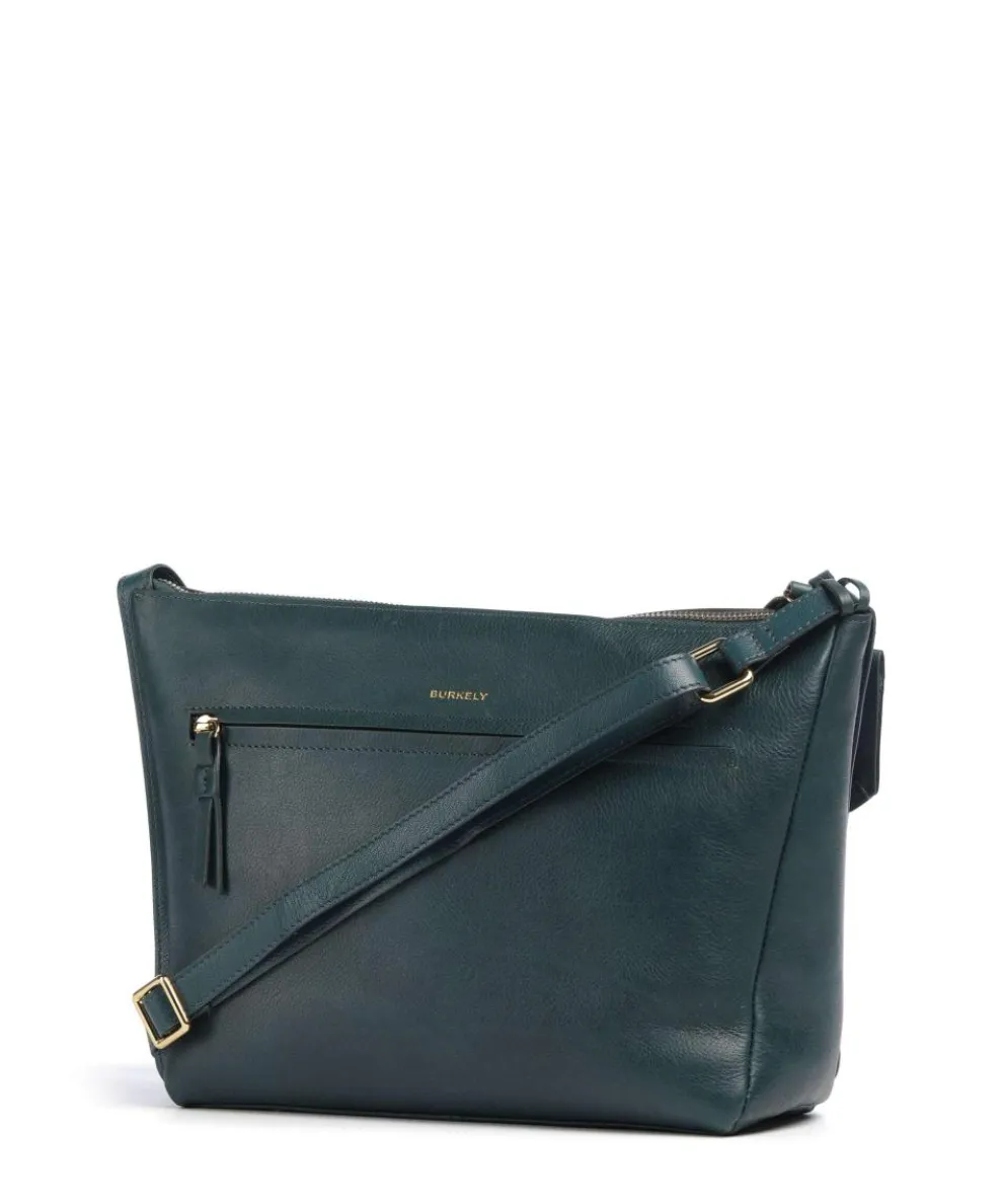 Fine Florence Crossbody bag fine grain leather petrol
