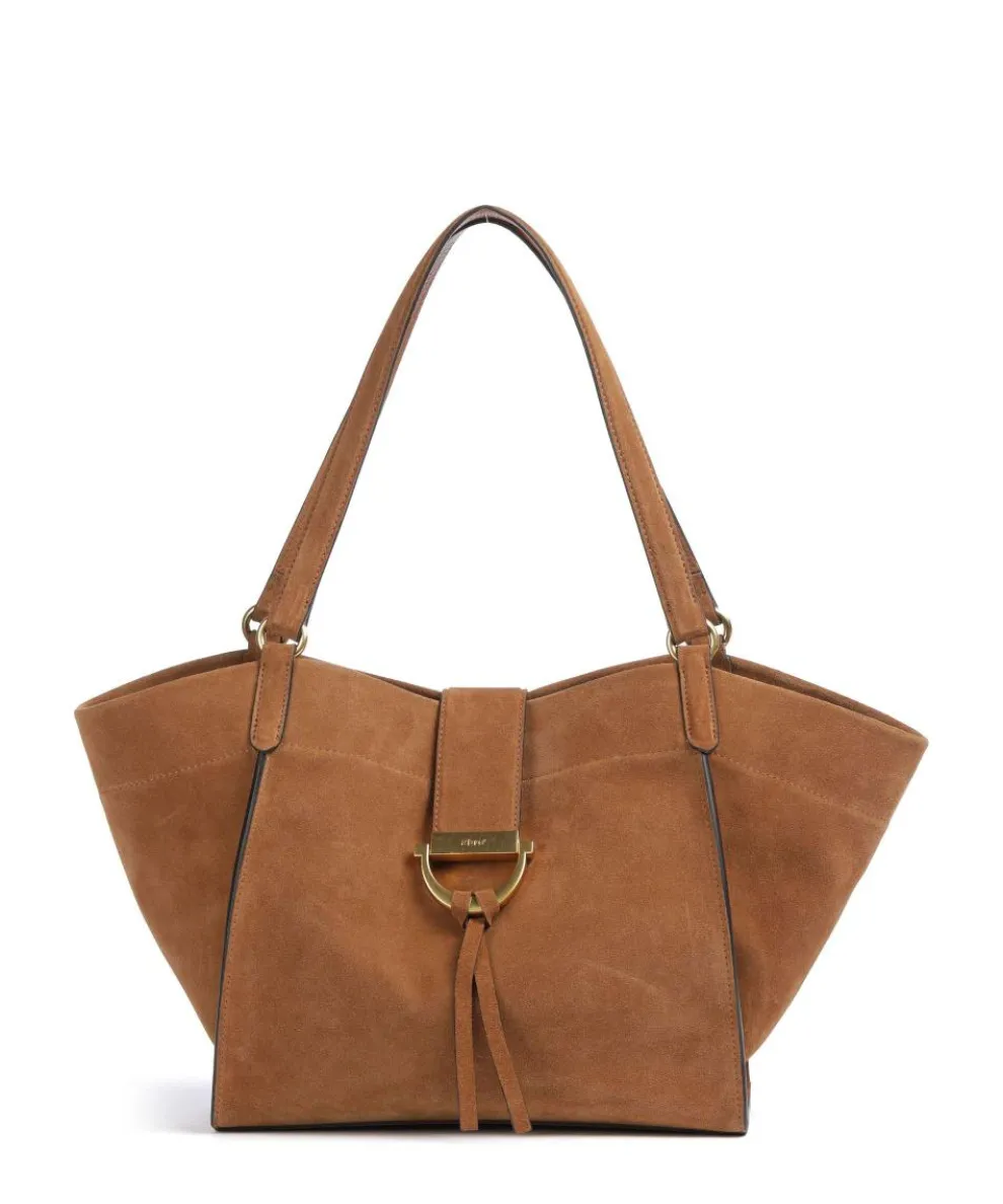 Suede Temi Tote bag brushed leather brown