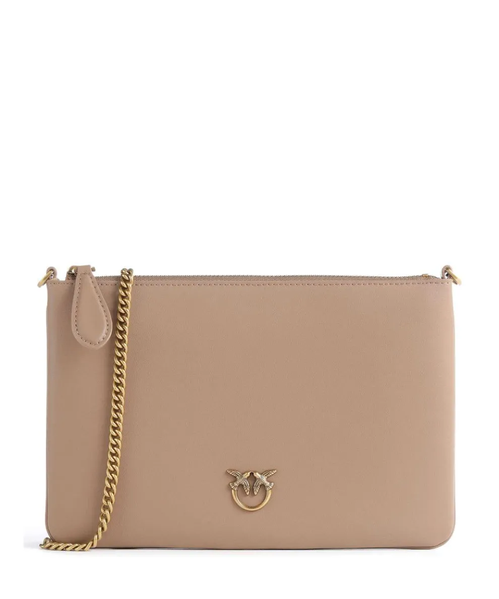 Flat Classic Crossbody bag fine grain cow leather brown