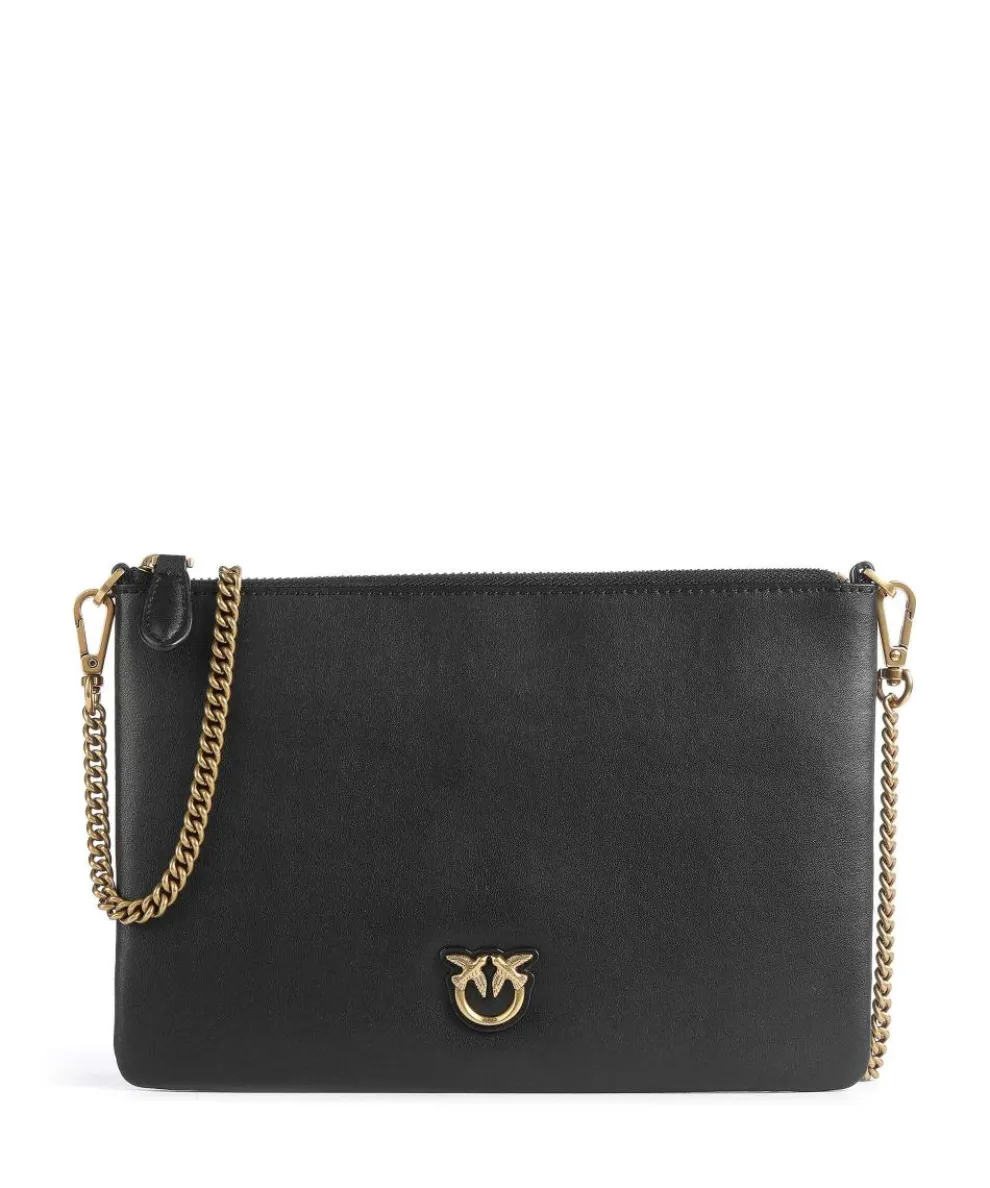 Flat Classic Crossbody bag fine grain cow leather black