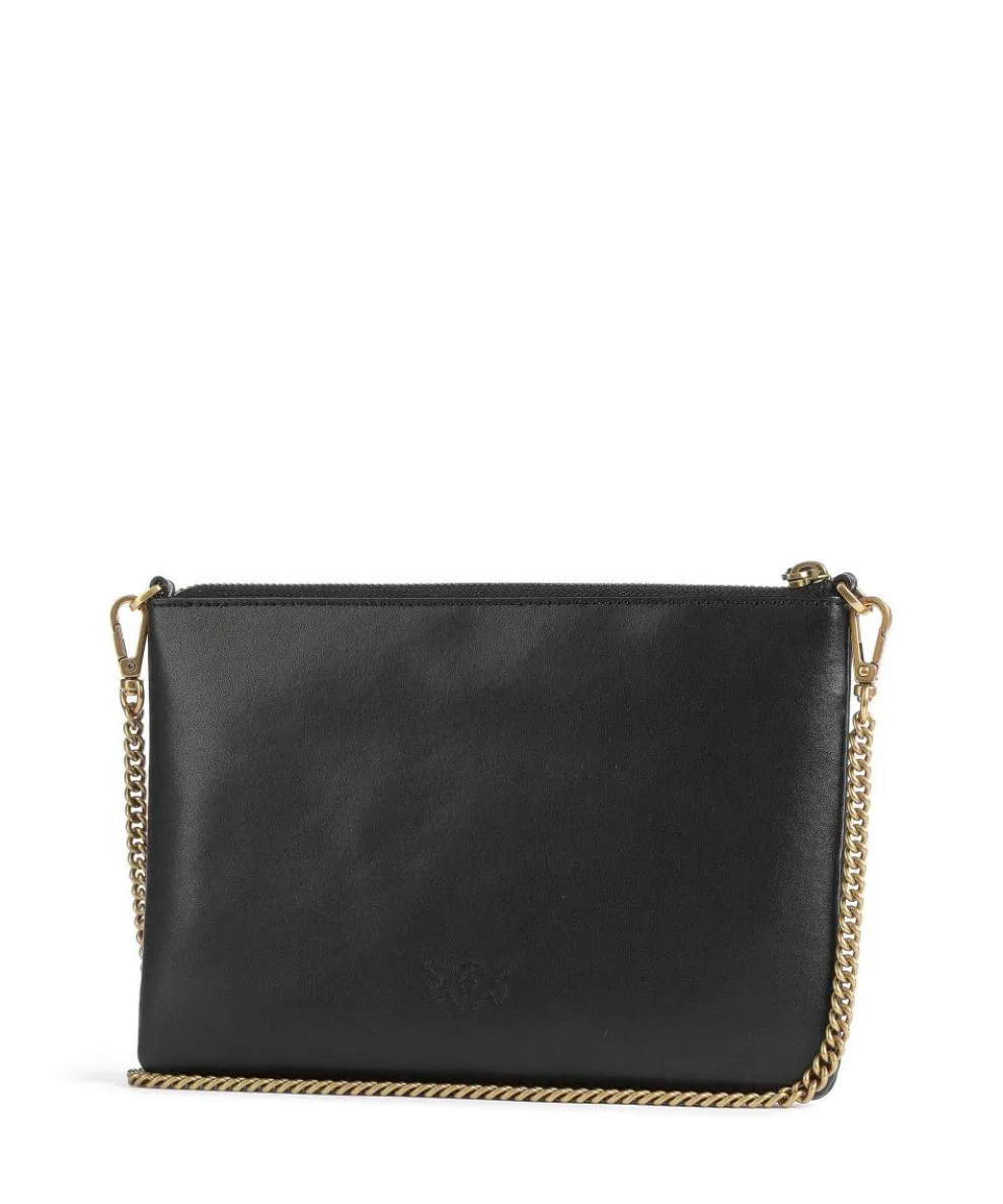 Flat Classic Crossbody bag fine grain cow leather black