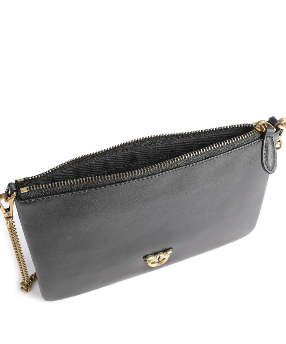 Flat Classic Crossbody bag fine grain cow leather black