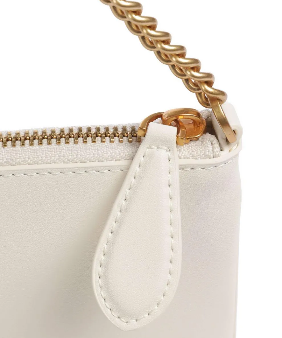 Flat Horizontal Shoulder bag fine grain cow leather ivory
