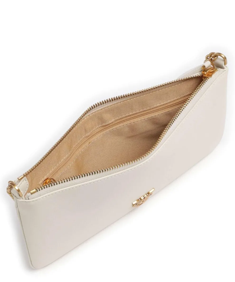 Flat Horizontal Shoulder bag fine grain cow leather ivory