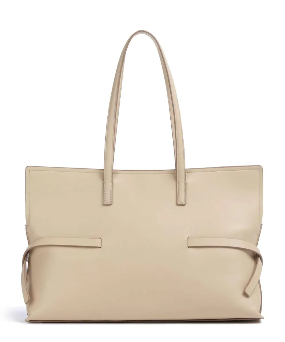 Fleet Street Tote bag fine grain cow leather beige