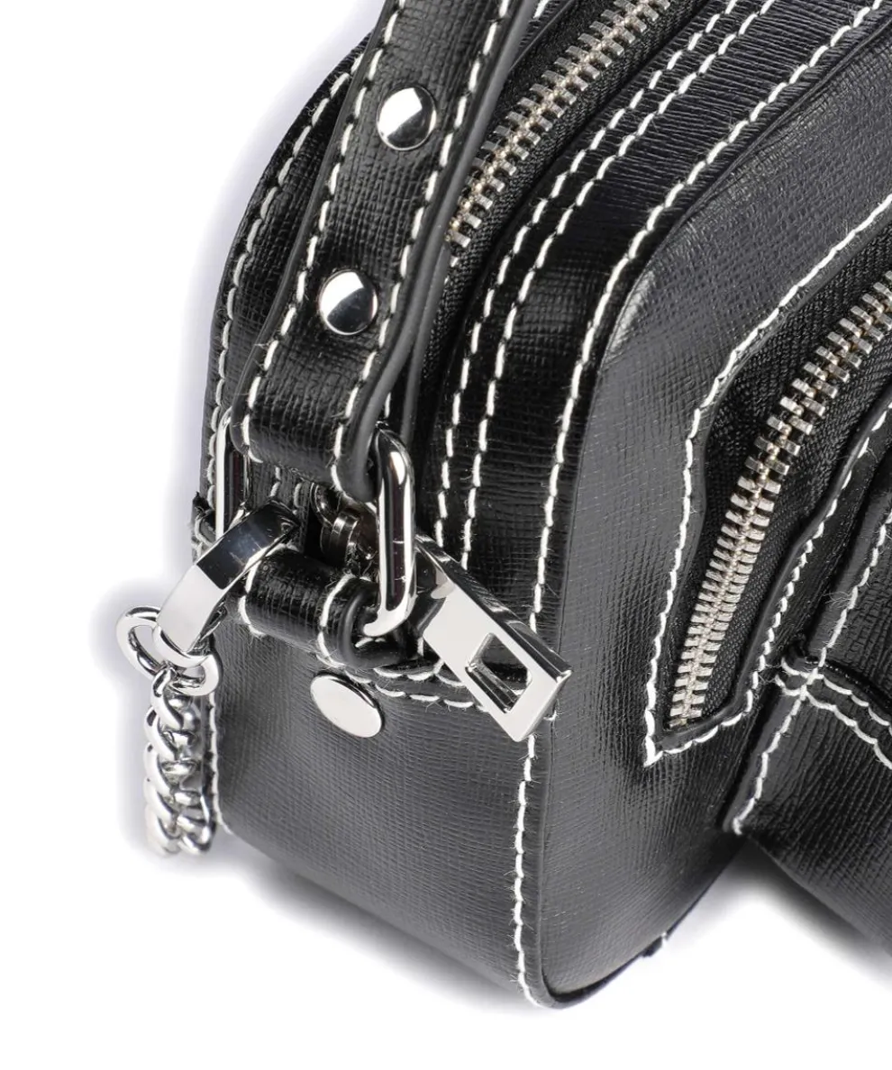 Florence Helena Crossbody bag fine grain leather black