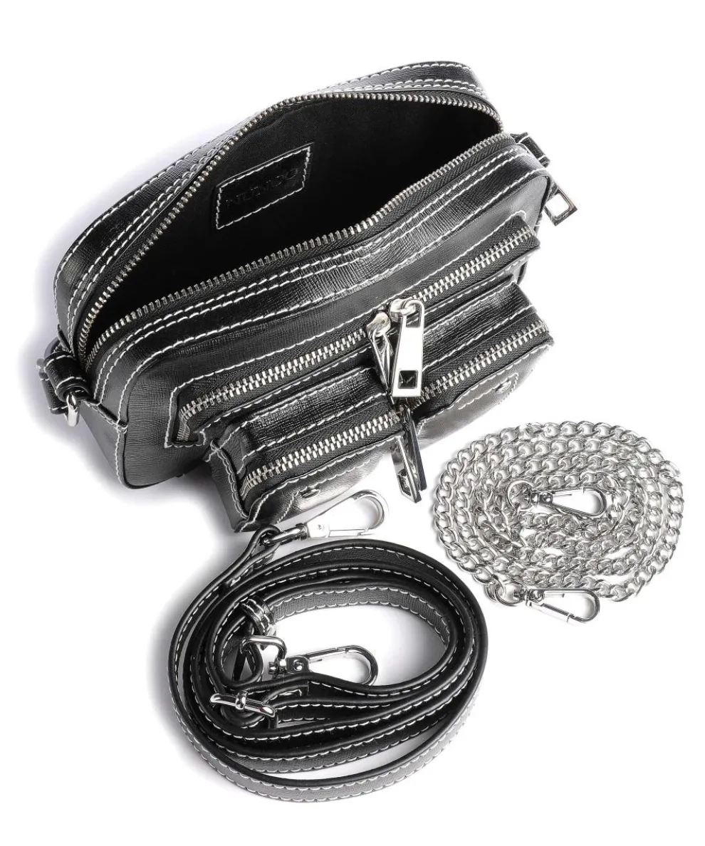 Florence Helena Crossbody bag fine grain leather black