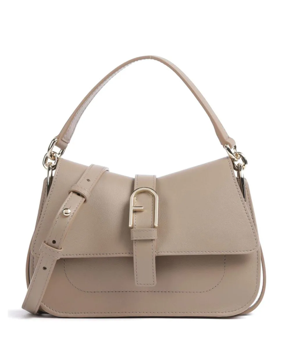 Flow Mini Handbag fine grain leather taupe