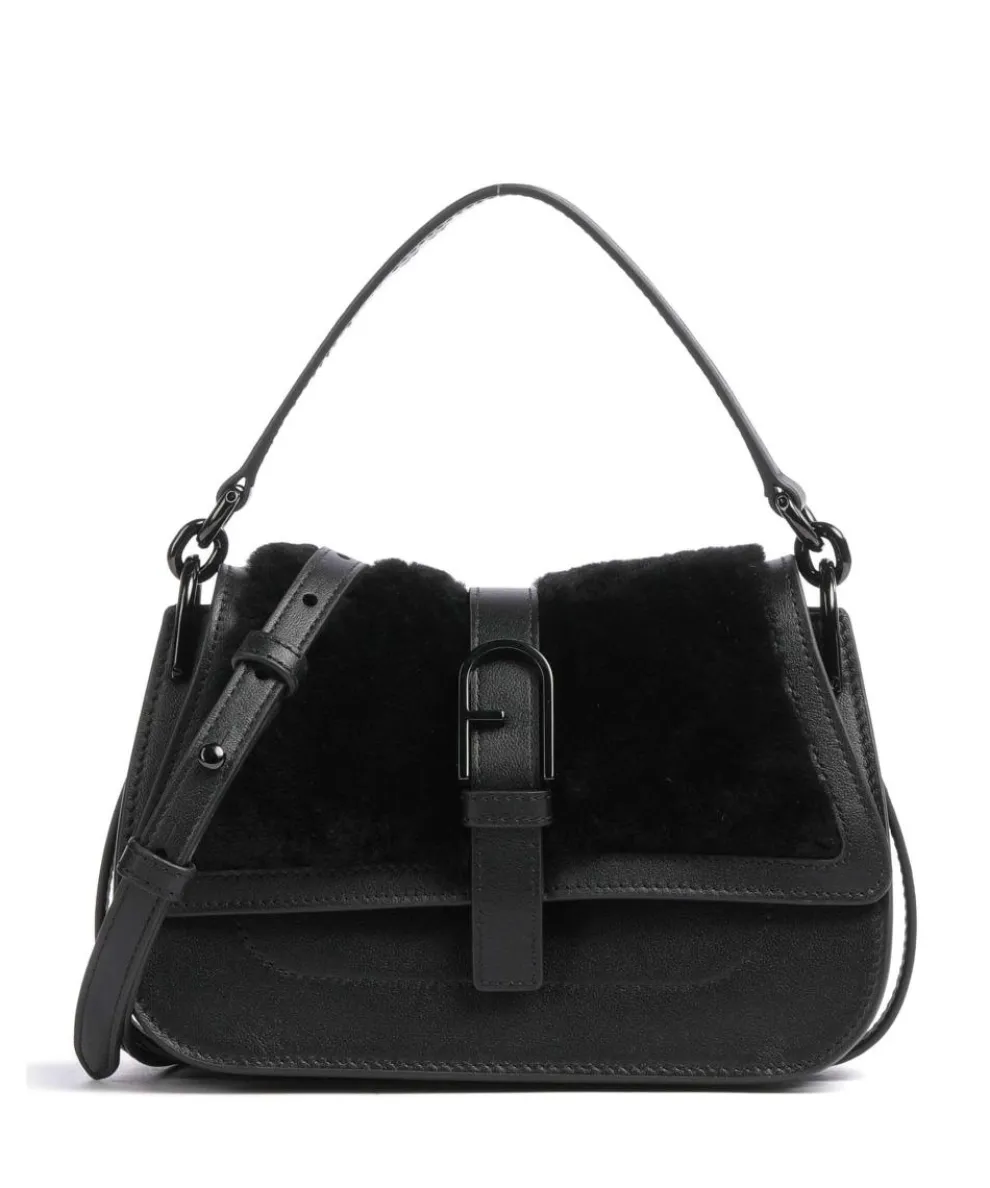 Flow Mini Handbag fine grain leather black