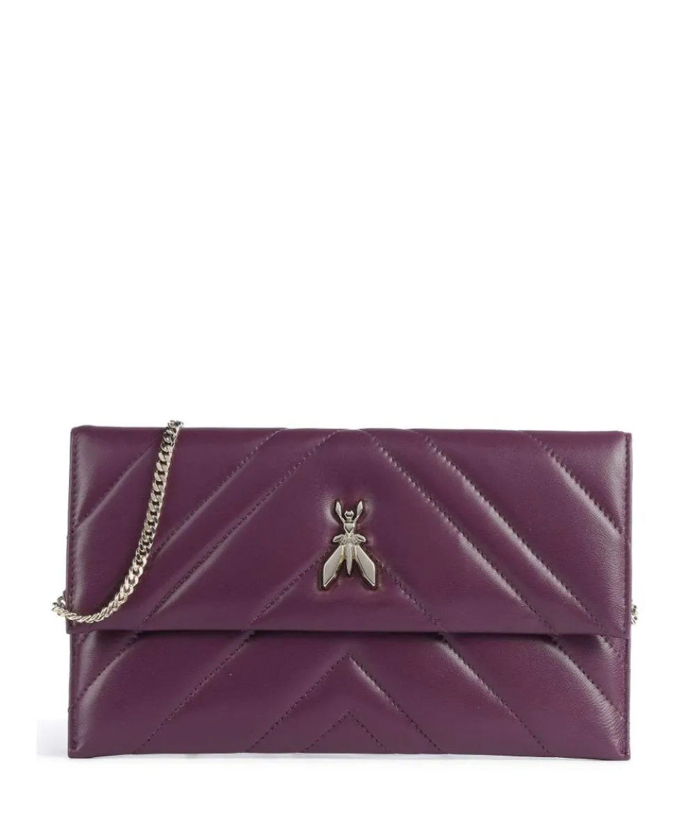 Fly Quilted Crossbody bag goatskin leather violet