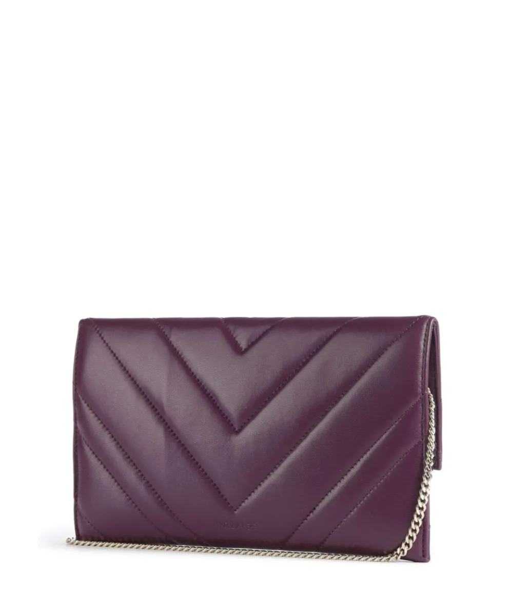 Fly Quilted Crossbody bag goatskin leather violet