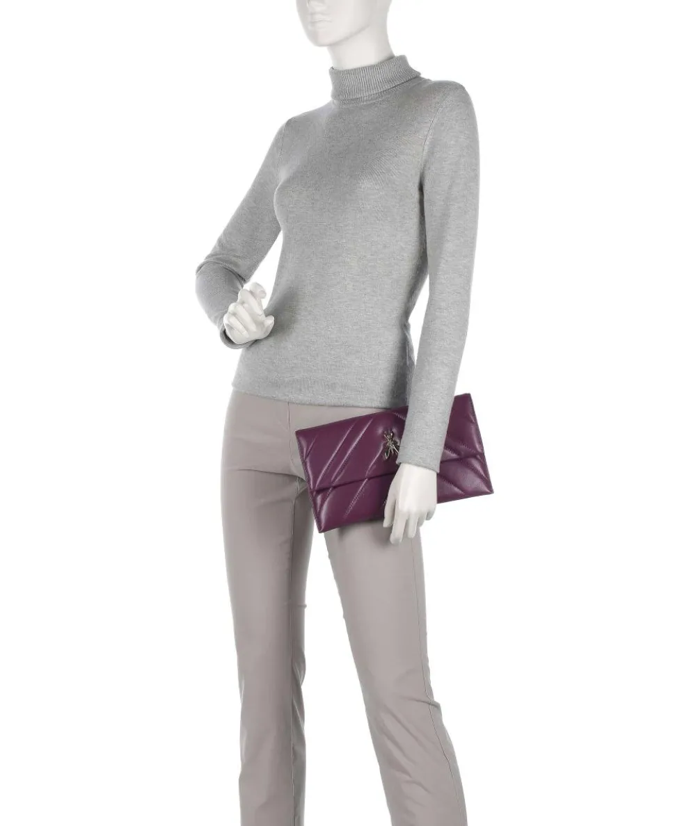 Fly Quilted Crossbody bag goatskin leather violet