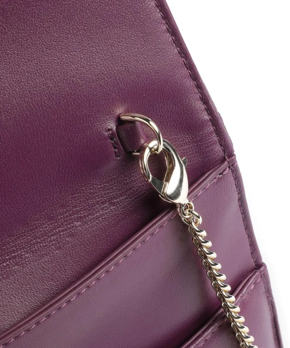 Fly Quilted Crossbody bag goatskin leather violet