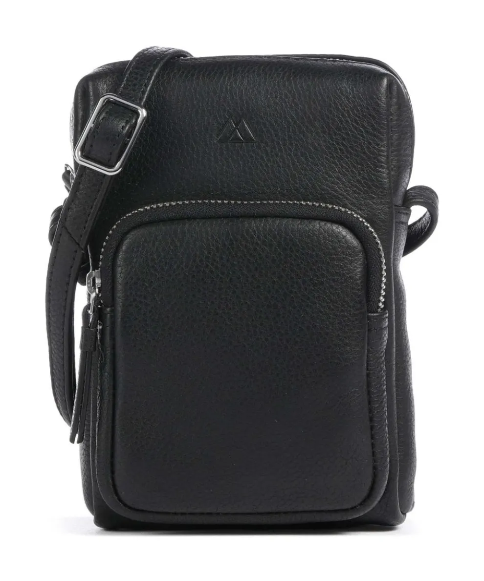 Focus Crossbody bag grained cow leather black